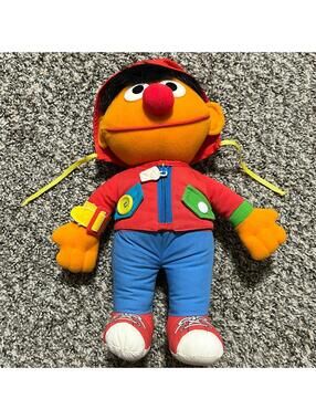 Vintage PlaySkool Sesame St Dress-Me Ernie Collector’s Plush Toy Soft Body